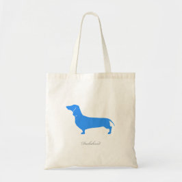 Dachshund-Canvas tas (blauwe gladde versie 1)