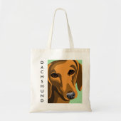Dachshund-Canvas tassen (Voorkant)