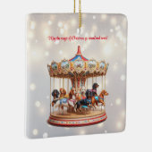 Dachshund Carrousel Kerstmis Keramisch Ornament (Rechts)