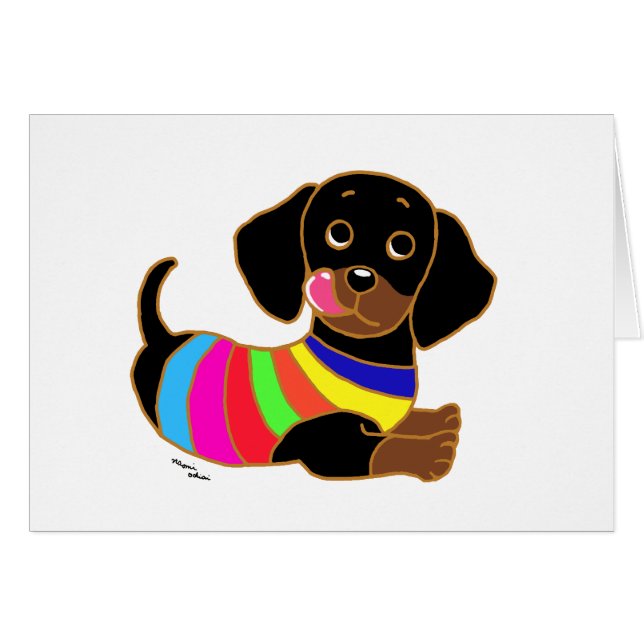 Dachshund Cartoon 2 (Voorkant Horizontaal)