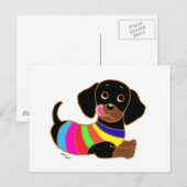 Dachshund Cartoon 2 Briefkaart (Voorkant / Achterkant)