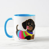 Dachshund Cartoon 2 Mok (Links)