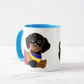 Dachshund Cartoon 2 Mok (Voorkant links)