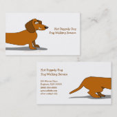 Dachshund Cartoon Dog Business Card-sjabloon Visitekaartje (Voorkant / Achterkant)