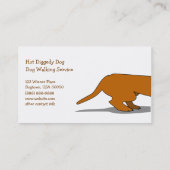 Dachshund Cartoon Dog Business Card-sjabloon Visitekaartje (Achterkant)