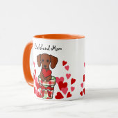 Dachshund Cartoon Heart Mok (Voorkant links)