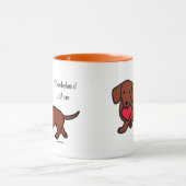 Dachshund Cartoon Heart Mok (Midden)