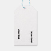 Dachshund Cartoon Santa Hat Christmas Gift Label Cadeaulabel (Achterkant)