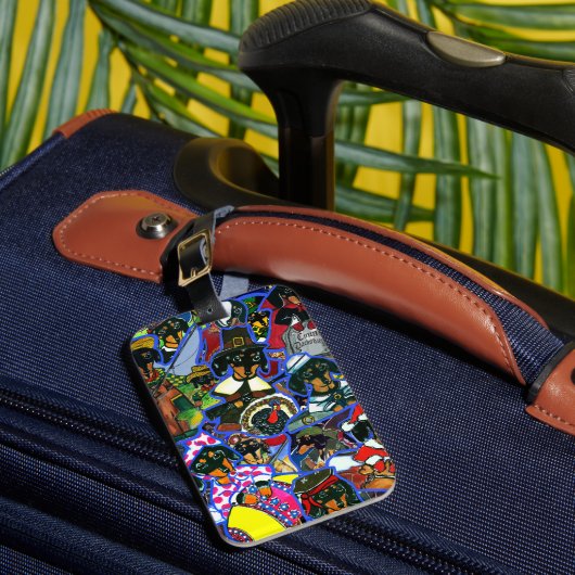 Dachshund Cartoons Bagagelabel (Voorkant Insitu 1)