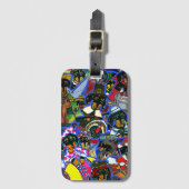 Dachshund Cartoons Bagagelabel (Voorkant (verticaal))