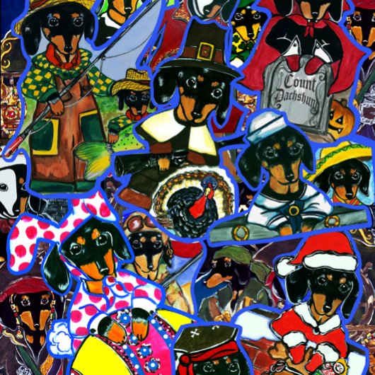 Dachshund Cartoons Deken