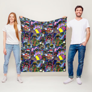 Dachshund Cartoons Fleece Deken