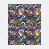 Dachshund Cartoons Fleece Deken (Voorkant)