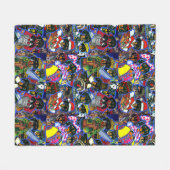 Dachshund Cartoons Fleece Deken (Voorkant (Horizontaal))