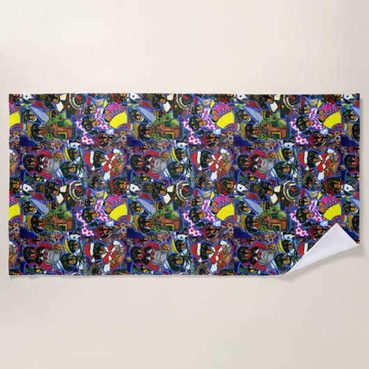 Dachshund Cartoons Strandlaken (Voorkant)