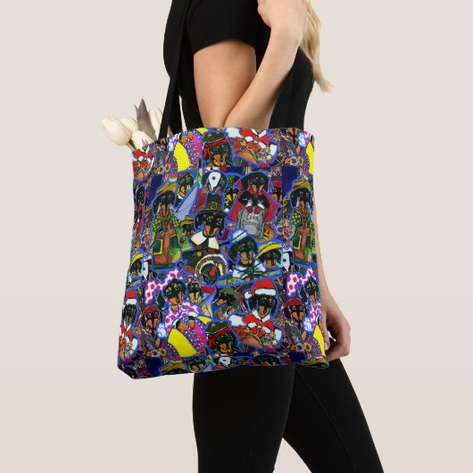 Dachshund Cartoons Tote Bag (Dichtbij)