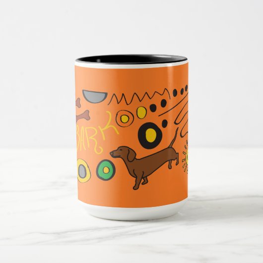 Dachshund Ceramic Mok Cup (Midden)