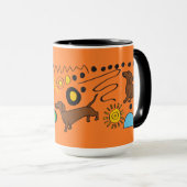 Dachshund Ceramic Mok Cup (Voorkant rechts)