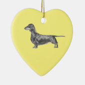 Dachshund Ceramic Ornament (Rechts)