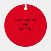 Dachshund Ceramic Ornament (Achterkant)