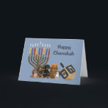 Dachshund Chanoeka Kaart Menorah Dreidel4<br><div class="desc">Het herdenken van familie en vrienden tijdens het Chanoekaseizoen is een prachtige manier om contact te houden met de mensen waar je van houdt en waar je om geeft. Ik heb met liefde en zorg een Chanoekaartje voor honden gemaakt en ik ben er zeker van dat iedereen die van honden...</div>