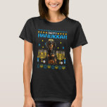 Dachshund Chanukah Jewish Ugly Hanukkah Sweater Pa T-shirt<br><div class="desc">Dachshund Chanukah Jewish Ugly Hanukkah Sweater Pajama.</div>