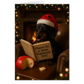 Dachshund 'Cheese Tax' Christmas card (Voorkant)