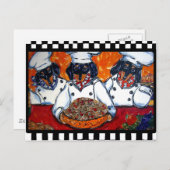 Dachshund Chefs Briefkaart (Voorkant / Achterkant)