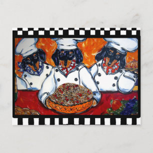 Dachshund Chefs Briefkaart