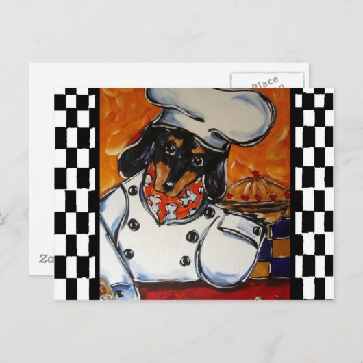 Dachshund Chefs Briefkaart (Voorkant / Achterkant)