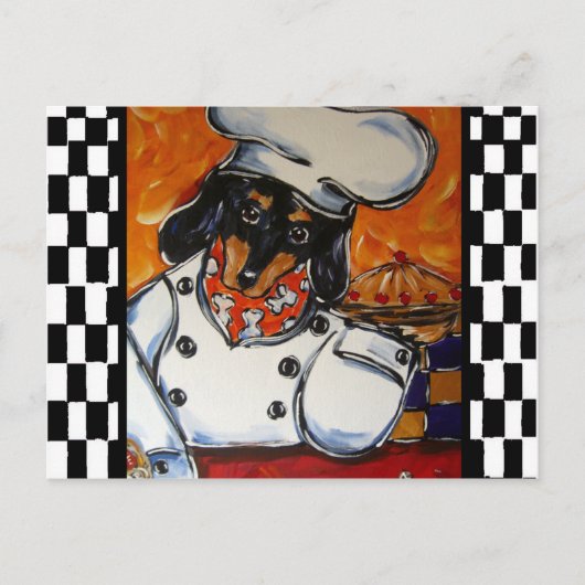 Dachshund Chefs Briefkaart (Voorkant)