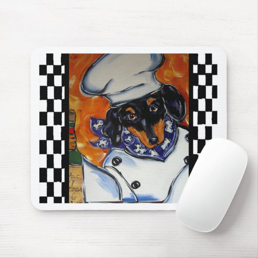 Dachshund Chefs Muismat (Met muis)