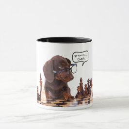 Dachshund Chess Player Mok