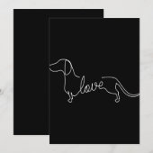 Dachshund Chiweenie Wiener Dog Love Art Sketch Bedankkaart (Voorkant / Achterkant)