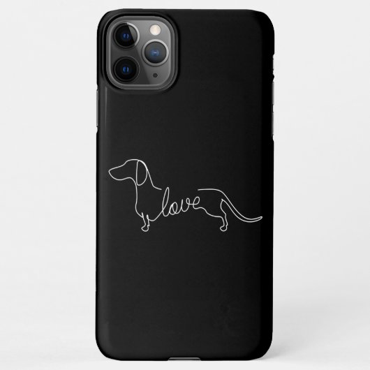 Dachshund Chiweenie Wiener Dog Love Art Sketch iPhone Hoesje (Achterkant)