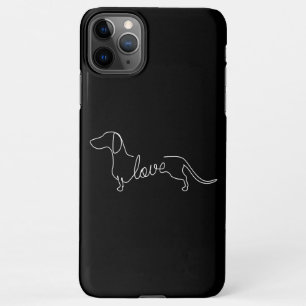 Dachshund Chiweenie Wiener Dog Love Art Sketch iPhone 11Pro Max Hoesje