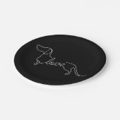 Dachshund Chiweenie Wiener Dog Love Art Sketch Papieren Bordje (Gekanteld)