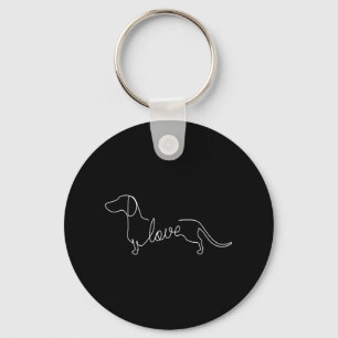 Dachshund Chiweenie Wiener Dog Love Art Sketting Sleutelhanger