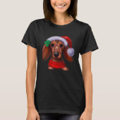 Dachshund Chiweenie Wiener Dog Santa Claus Pet Chr T-shirt (Voorkant)