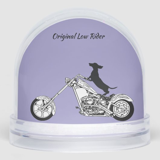 Dachshund Chopper Motorcycle Rider Sneeuwbol (Voorkant)