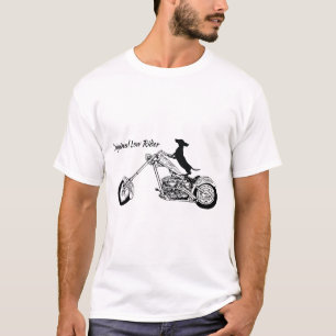 Dachshund Chopper Motorcycle Rider T-shirt