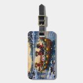 Dachshund Christmas Boat Holiday Bagagelabel (Voorkant verticaal)