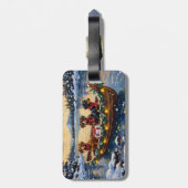 Dachshund Christmas Boat Holiday Bagagelabel (Achterkant verticaal)