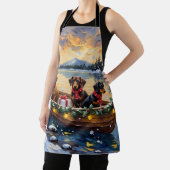 Dachshund Christmas Boat Holiday Schort (Insitu)