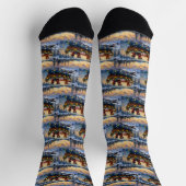 Dachshund Christmas Boat Holiday Sokken (Top)