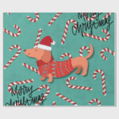 Dachshund christmas cadeaupapier (Vlak)