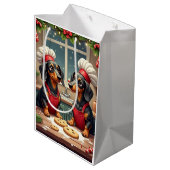 Dachshund Christmas Cookie Bakers Holiday Painting Medium Cadeauzakje (Achterkant Gekanteld)