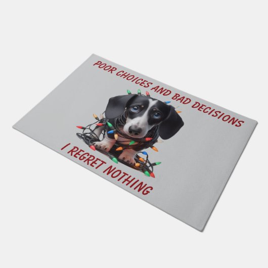 Dachshund Christmas  Deurmat (Schuin)