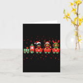 Dachshund Christmas Dog Lights Santa Xmas Pet Dog  Kaart (Gele Bloem)