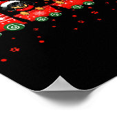 Dachshund Christmas Dog Lights Santa Xmas Pet Dog  Poster (Hoek)
